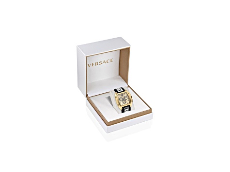 Versace Dominus Watch 42X49.5MM Yellow Case Yellow Sunray Dial Silicone Strap