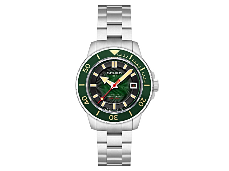 Schild Hermann Swiss Automatic Green Dial White Stainless Steel