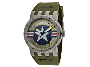 Invicta DNA 46mm Olive Green Dial Silicone Band Quartz Watch