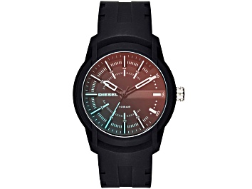 Picture of Diesel Men's Armbar Black Rubber Strap Watch