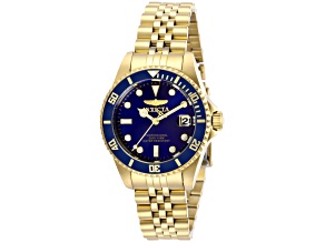 Invicta Pro Diver 34mm Blue  Dial Stainless Steel Band Quartz Watch