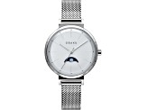 Obaku Women's Maane White Dial Stainless Steel Mesh Band Watch