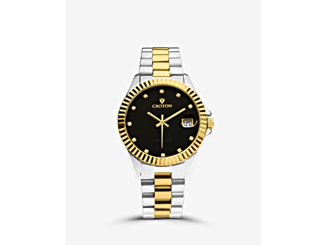Croton The Sav Two-Tone 11 Diamond Marker Watch with  display picture 2