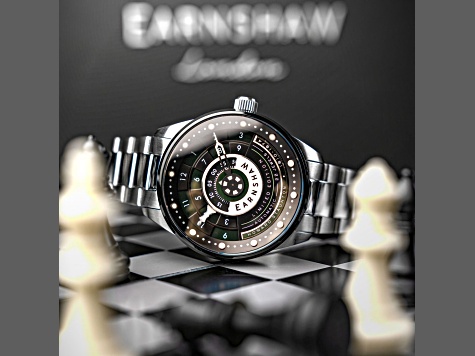 Thomas Earnshaw Staunton Chess Set Automatic Green Dial Stainless
