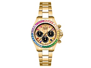 Duxot Accelero Meteorite Chronograph Yellow Dial Yellow Stainless Steel Band Limited Edition Watch