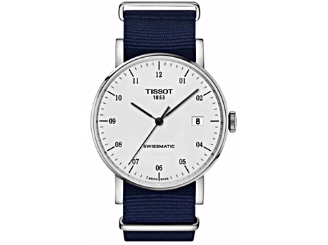 Tissot Men's Classic Blue Fabric Strap Watch