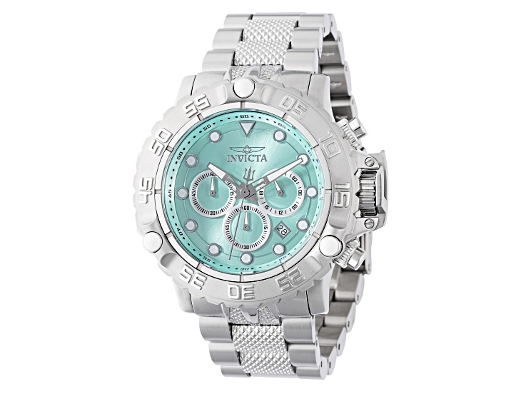 Invicta Subaqua Poseidon 55.40mm Baby Blue Dial Stainless Steel