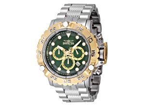 Invicta Subaqua Poseidon 55.40mm Green Dial Stainless Steel Quartz Watch