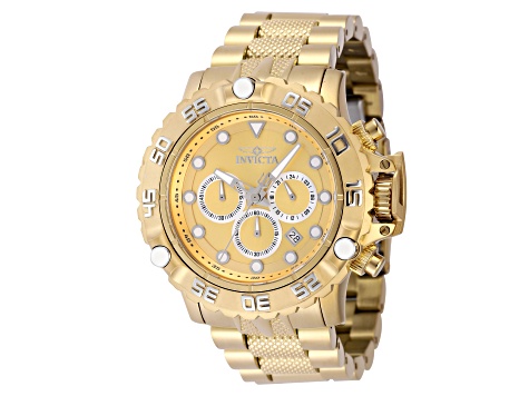 Invicta Subaqua Poseidon 55.40mm Gold Tone Stainless Steel Quartz Watch