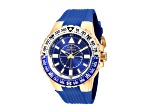 Invicta Aviator 52mm Blue Dial Blue Silicone Strap Quartz Watch