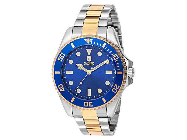 Montres Prestige by Invicta 42mm Blue Dial Blue Bezel Two-tone
