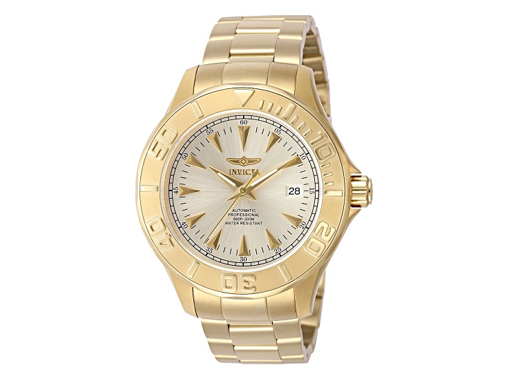 Invicta Men's Signature 47mm Champagne Dial Stainless Steel Bracelet Automatic Watch
