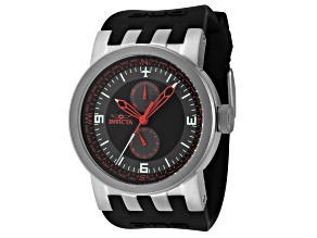 Invicta DNA 46mm Red, Grey, Black Dial Silicone Band Quartz Watch