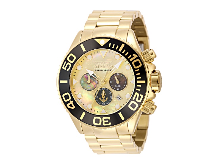 オーシャン Invicta OCEAN VOYAGE 52.00mm Yellow, Black Dial Stainless Steel