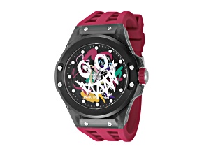 Invicta Sea Base 45mm Iridescent Black Dial Silicone Band Quartz Watch