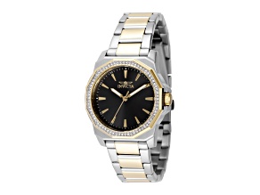 Invicta Speedway 34mm Black Dial Stainless Steel Band Quartz Watch