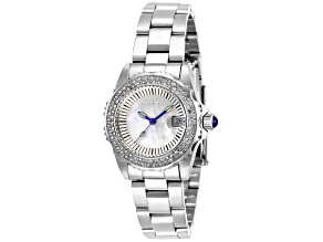 Invicta Angel 30mm White Dial Stainless Steel Band Quartz Watch