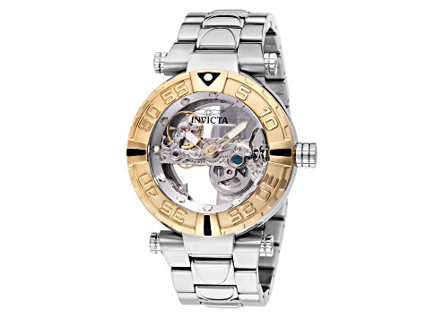 Invicta Subaqua 47mm Yellow Bezel Stainless Steel Band Automatic Watch