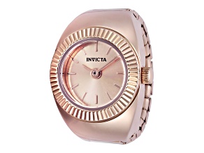 Invicta Mini 16.5mm Rose Stainless Steel Quartz Ring Watch