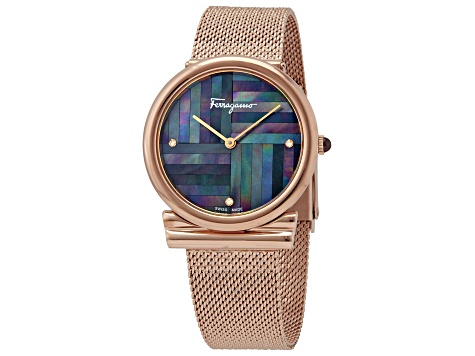 Salvatore Ferragamo Gancini Slim 34mm Rose Stainless Steel  display picture 2