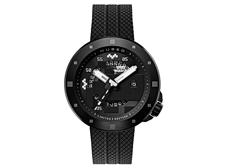 Nubeo Cassini Automatic Space Invaders Black Dial Black Stainless Steel Band Limited Edition Watch