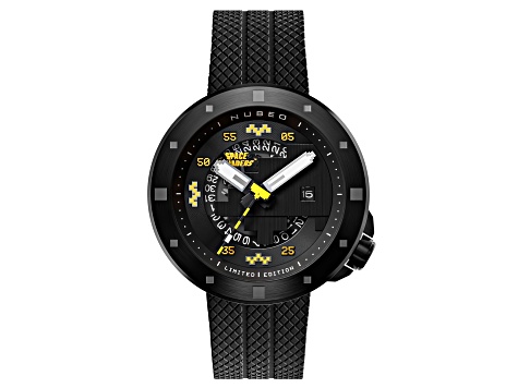 イマン オデット ホーロー時計397 Nubeo Cassini Automatic Space Invaders Yellow Dial Black Stainless