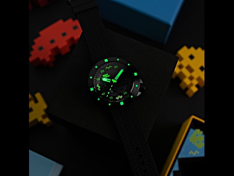 Nubeo Cassini Automatic Space Invaders Yellow Dial Black Stainless