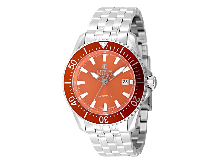 Invicta Reserve 44mm Orange Dial and Bezel Stainless Steel