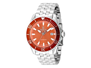 Invicta Reserve 44mm Orange Dial and Bezel Stainless Steel Automatic Watch