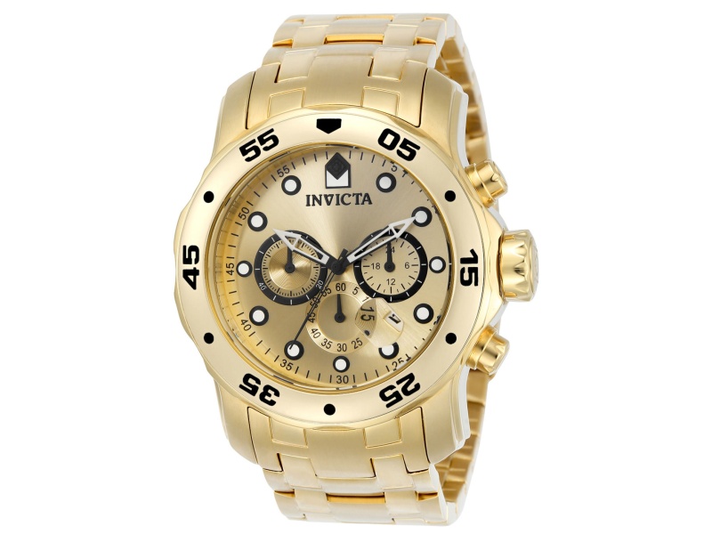Invicta Pro Diver 48mm Yellow Stainless Steel Chronograph Quartz Watch