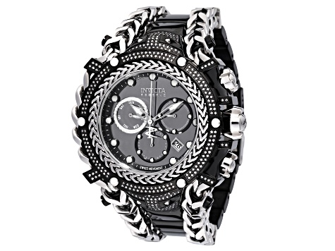 Invicta Gladiator 58.30mm Black Dial Stainless Steel Band Quartz