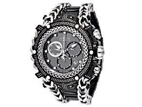 Invicta Gladiator 58.30mm Black Dial Stainless Steel Band Quartz Watch