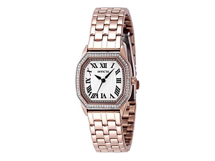 Invicta Wildflower 27mm White Dial Stainless Steel Band Quartz Watch