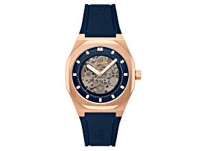 Thomas Earnshaw Discovery Drake Skeleton Blue Dial Blue Stainless Steel Band Automatic Watch