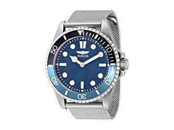 Picture of Invicta Pro Diver 43mm Blue  Dial Stainless Steel Band Quartz Watch