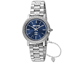 Just Cavalli Women's Donna sempre 32mm Quartz Blue Dial Stainless Steel Watch