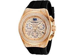 Technomarine Cruise 45mm Rose Dial Black Silicone Strap Quartz Watch