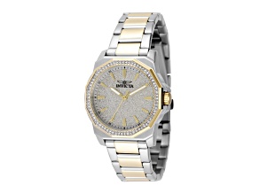 Invicta Speedway 34mm Yellow Bezel Two-tone Stainless Steel Band Quartz Watch