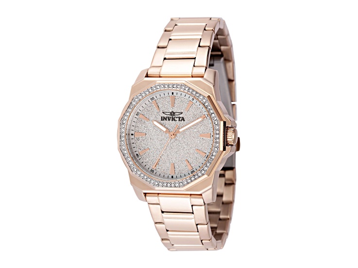 Invicta Speedway 34mm Rose Stainless Steel Band Quartz Watch