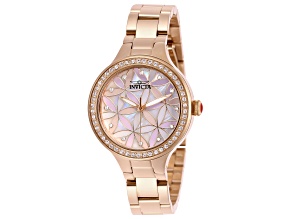 Invicta Women's Wildflower 34mm Purple, Pink & Grey Dial Stainless Steel Bracelet Quartz Watch