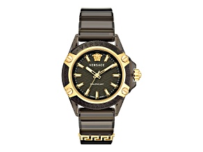 Icon Active Watch 42MM Transparent Black Polycarbonate Case Black Matte Dial Silicone Strap