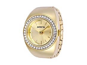 Invicta Mini 16.5mm Yellow Stainless Steel Quartz Ring Watch