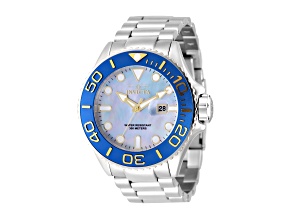 Invicta Men's Grand Diver 52mm Platinum Dial Stainless Steel Bracelet Quartz Watch