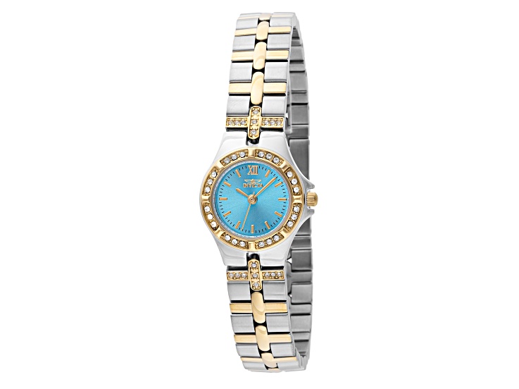 Invicta Wildflower 21.5mm Blue Dial Two-tone Stainless Steel Quartz Watch