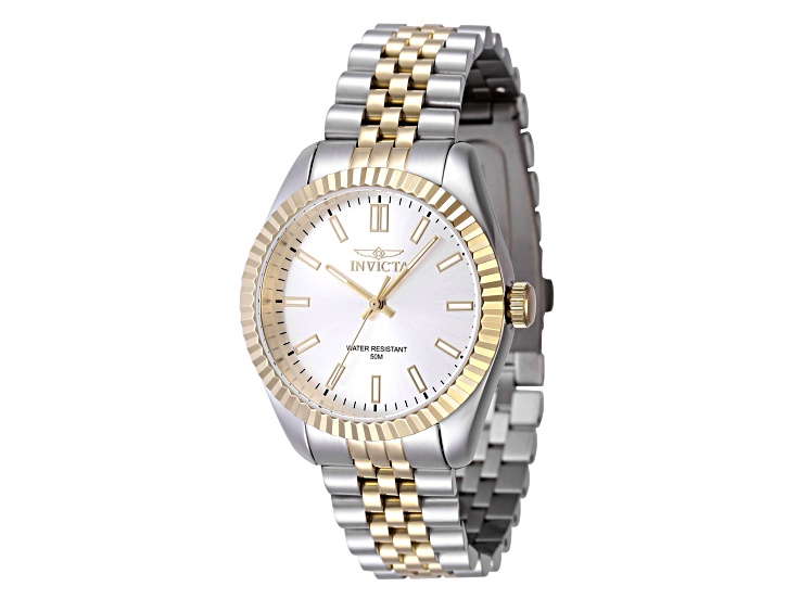 Invicta Specialty 36mm White Dial Stainless Steel Band Quartz
