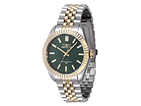 Invicta Specialty 36mm Green Dial Stainless Steel Band Quartz