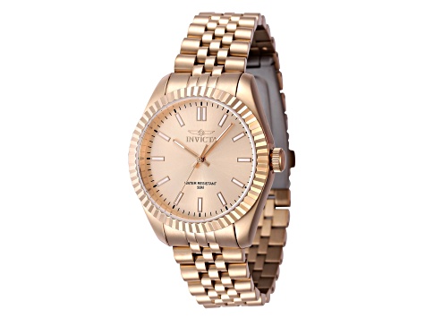 Invicta Specialty 36mm Rose Dial Stainless Steel Band Quartz  display picture 1
