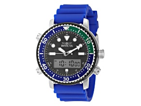 Invicta Pro Diver 46.5mm Black Dial Silicone Band Digital Quartz Watch