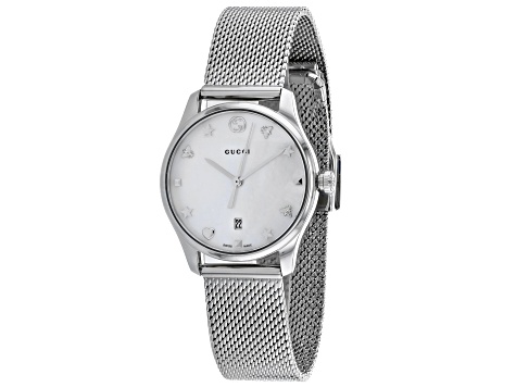Gucci G-Timeless 28mm Stainless Steel Mesh Bracelet Mother  display picture 1