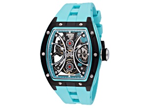 Invicta S1 Rally Light Blue Silicone Band Automatic Watch